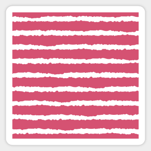 Pink Horizontal Stripe Pattern Sticker